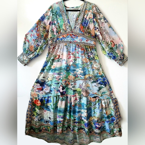 Fairytale SNOW WHITE Long MAXI DRESS Cottagecore Women's PLUS Size XL 2XL - Picture 2 of 10